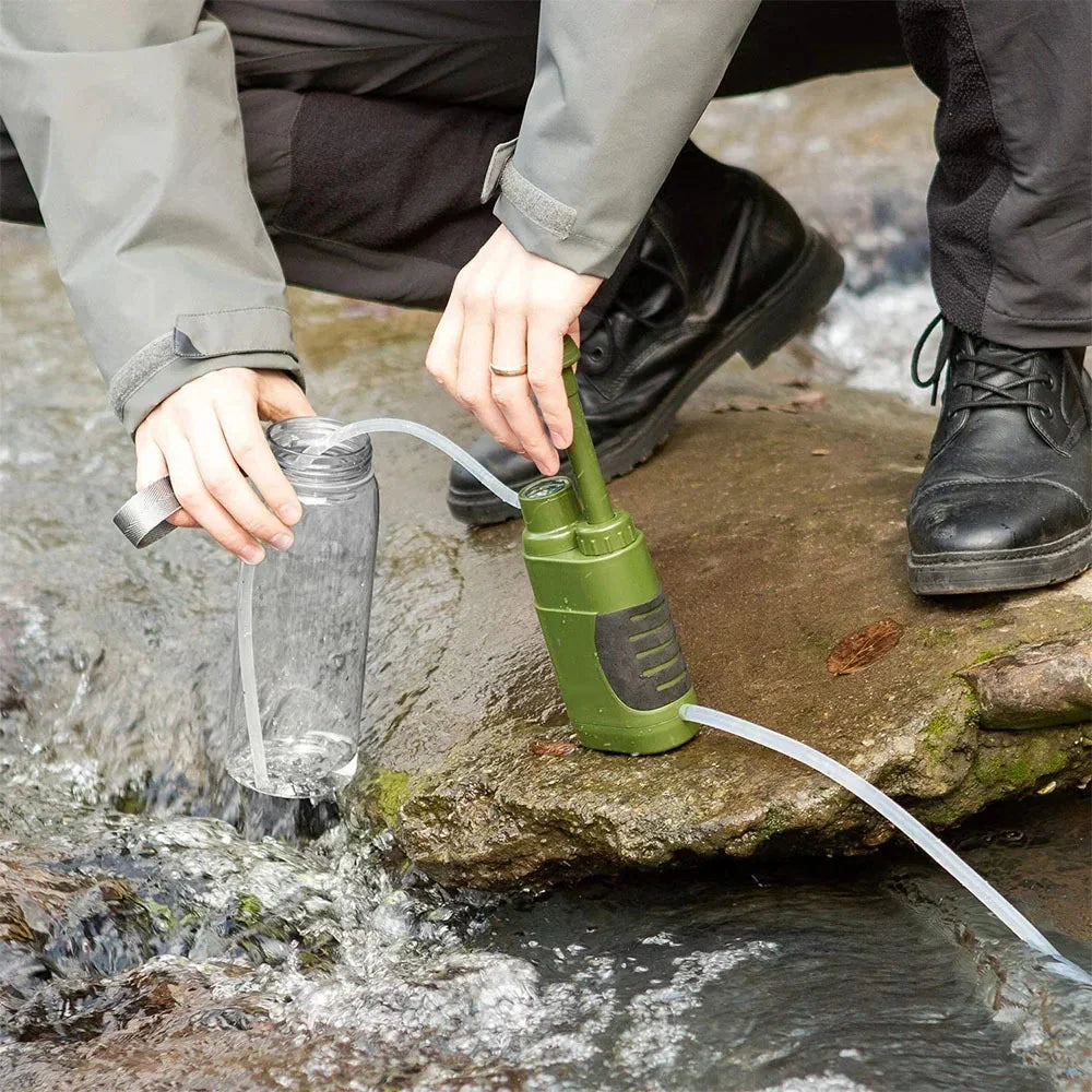Water Purifier 3-Stage Filtration Manual Hand Pump