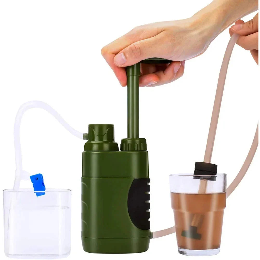 Water Purifier 3-Stage Filtration Manual Hand Pump