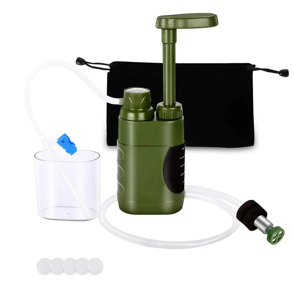 Water Purifier 3-Stage Filtration Manual Hand Pump