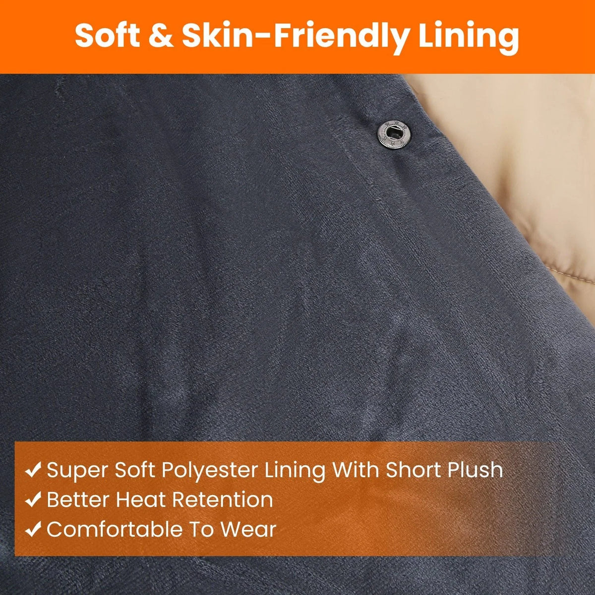Wearable Blanket Heated USB-Powered Six Heating Zones
