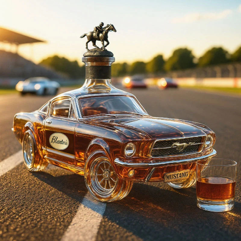 Whiskey Decanter Horse-Inspired Decorative Design