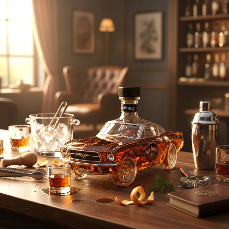 Whiskey Decanter Horse-Inspired Decorative Design