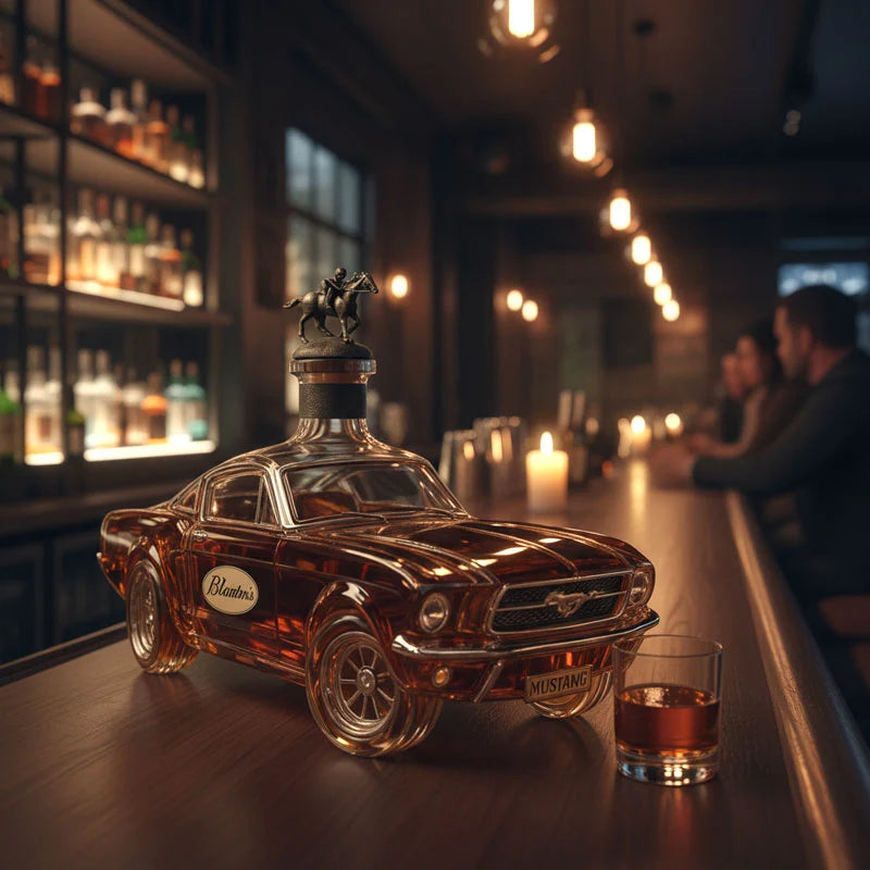Whiskey Decanter Horse-Inspired Decorative Design