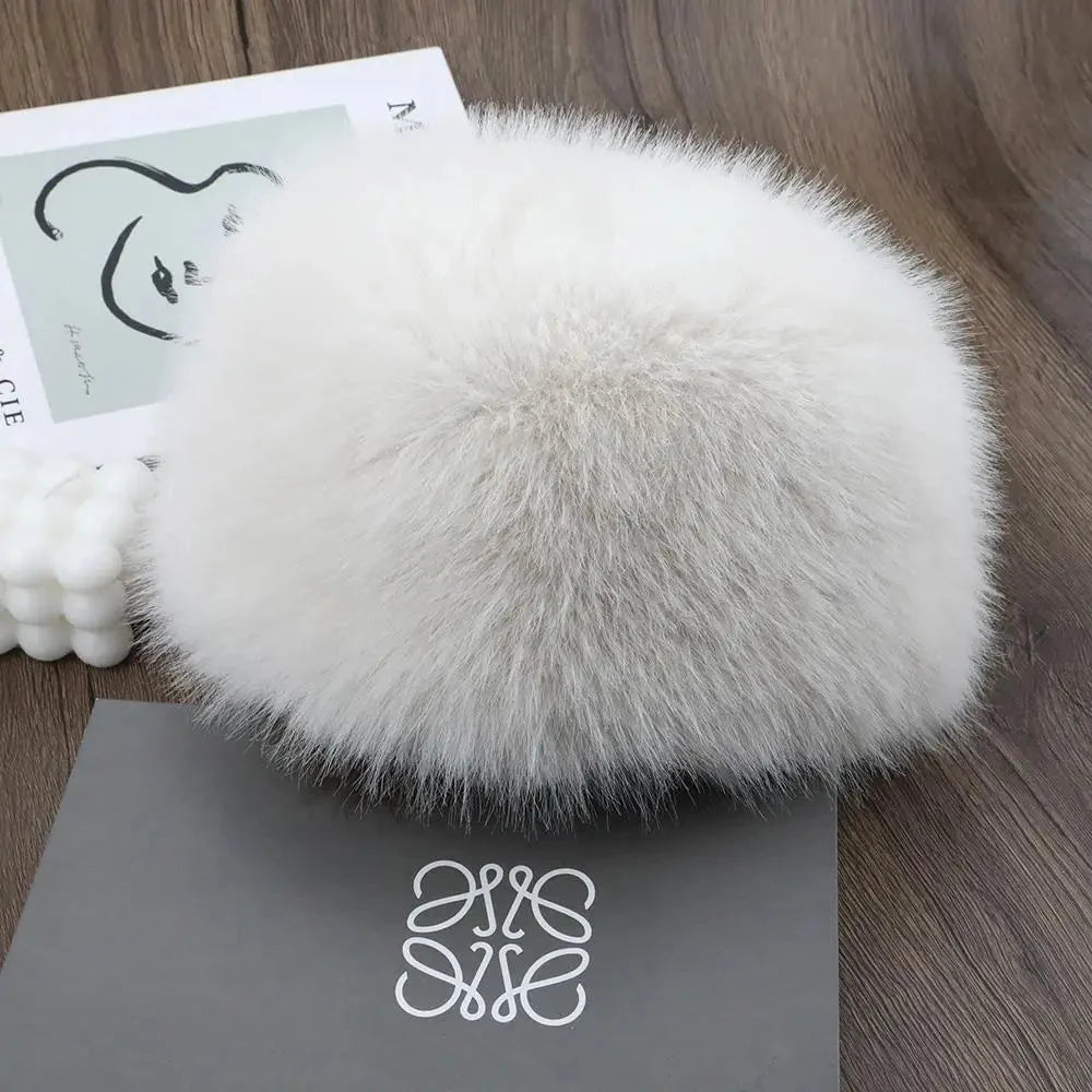 Winter Hat Faux Fur Fleece Lined Windproof Ear Flaps