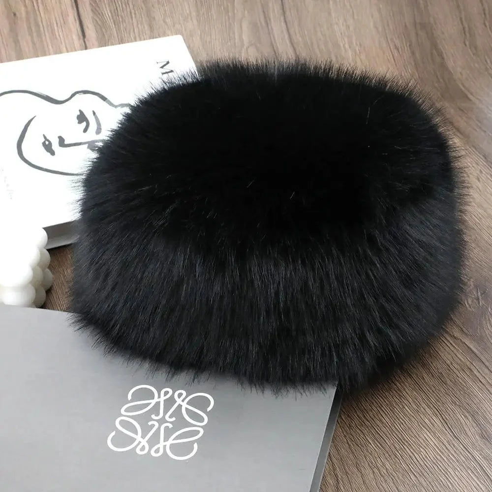 Winter Hat Faux Fur Fleece Lined Windproof Ear Flaps