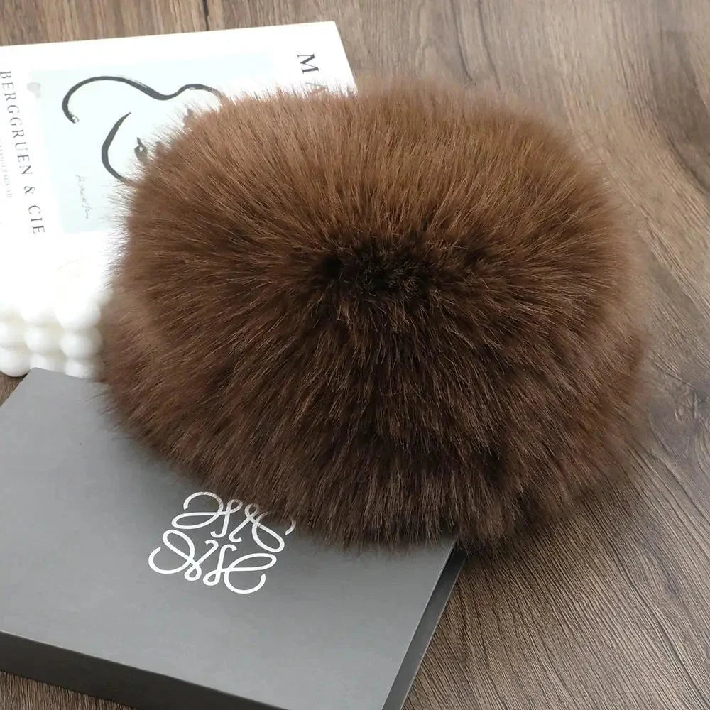 Winter Hat Faux Fur Fleece Lined Windproof Ear Flaps