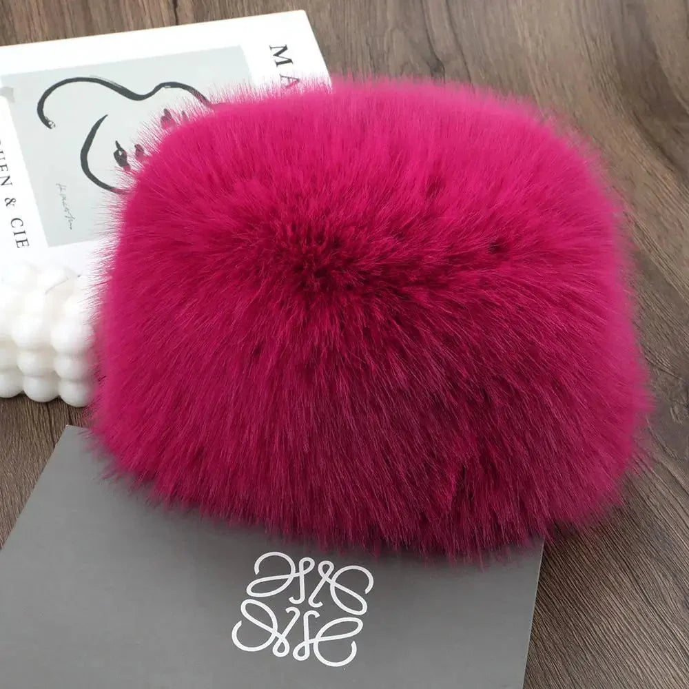 Winter Hat Faux Fur Fleece Lined Windproof Ear Flaps