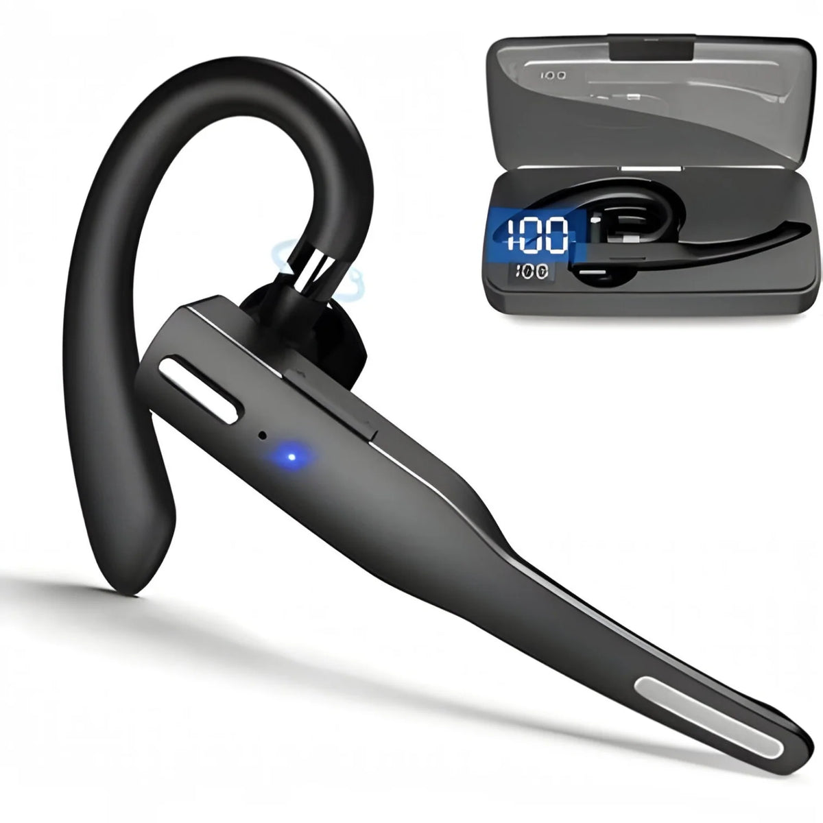 Wireless Earpiece Dual-Microphone Noise Filtering 25-Hour Talk Time
