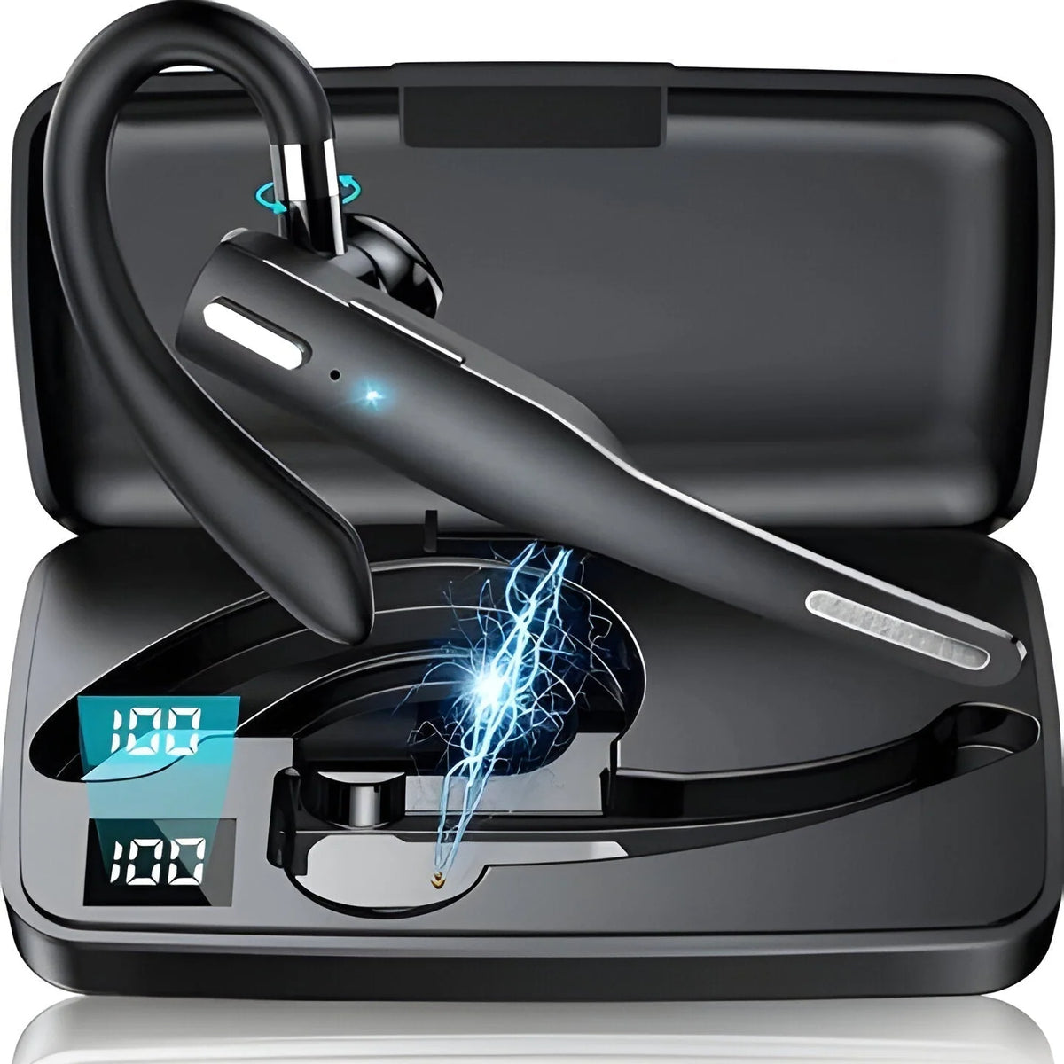Wireless Earpiece Dual-Microphone Noise Filtering 25-Hour Talk Time