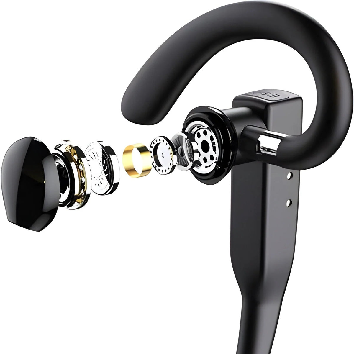 Wireless Earpiece Dual-Microphone Noise Filtering 25-Hour Talk Time