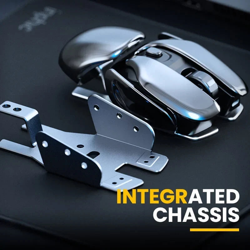 Wireless Mouse Rechargeable Metal Body Quiet Clicks Adjustable DPI