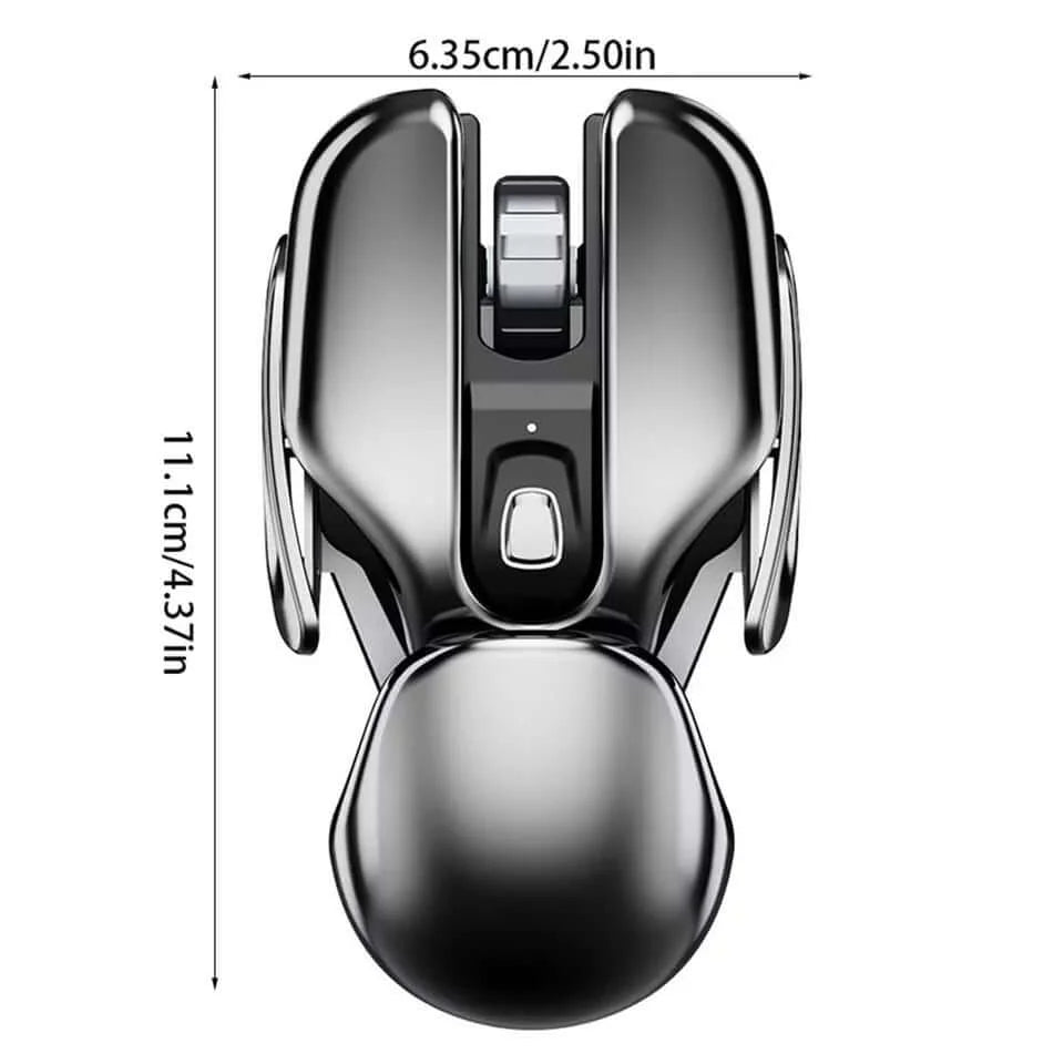 Wireless Mouse Rechargeable Metal Body Quiet Clicks Adjustable DPI