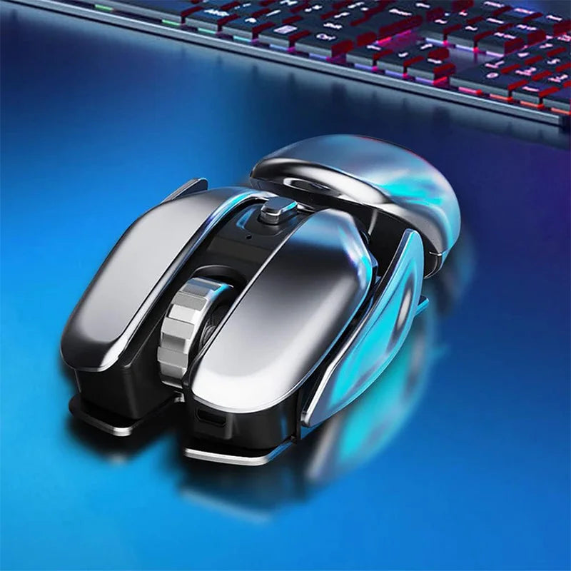 Wireless Mouse Rechargeable Metal Body Quiet Clicks Adjustable DPI