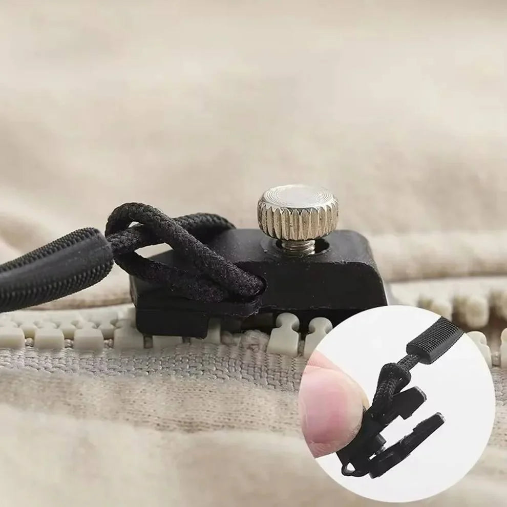 Zipper Repair Kit Clip-On No-Sew Sliders Set of 6