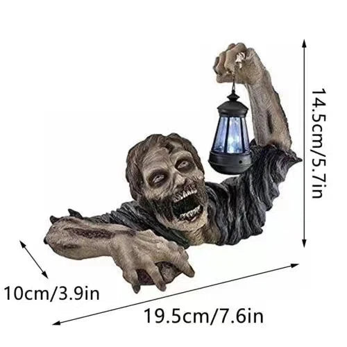 Zombie Wall Decoration 3D Crawling Design LED Lantern